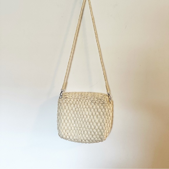 Anthropologie Embellished Straw Crossbody Bag - Picture 9 of 9